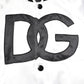 White DG Logo Polyester Jersey Bomber Jacket