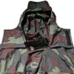 Multicolor Camouflage Button Hooded Jacket