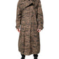 Multicolor Camouflage Double Breasted Coat Jacket