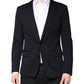 Black Wool Single Breasted Coat Suit Blazer