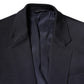 Black Wool Single Breasted Coat Suit Blazer