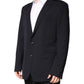 Dark Blue Wool Single Breasted Coat Blazer