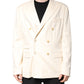 Beige Cashmere Double Breasted Coat Blazer