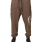 Brown Cotton Jogger Sweatpants Pants