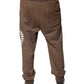 Brown Cotton Jogger Sweatpants Pants