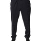 Black Wool Mid Waist Dress Pants