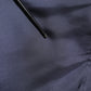 Dark Blue Silk Double Breasted Shirt