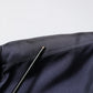 Dark Blue Silk Double Breasted Shirt
