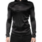 Black Silk Turtleneck Men Pullover Sweater