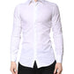 White Cotton GOLD Dress Formal Collared Shirt