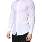 White Cotton GOLD Dress Formal Collared Shirt