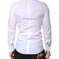 White Cotton GOLD Dress Formal Collared Shirt