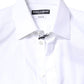 White Cotton GOLD Dress Formal Collared Shirt
