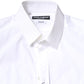 White Cotton GOLD Dress Formal Collared Shirt