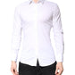 White Cotton GOLD Dress Formal Collared Shirt