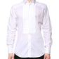 White GOLD Cotton Poplin Bib Men Dress Shirt