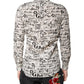 White Black Logo MARTINI Men Casual Shirt