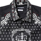 Black White Bandana GOLD Formal Dress Shirt