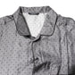 Gray Polka Dot Silk Long Sleeve Shirt