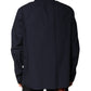 Dark Blue Cotton Long Sleeve Shirt