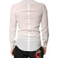 White Silk GOLD Dress Formal Collared Shirt
