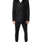 Black Double Breasted Formal 3 Piece Suit