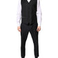Black Double Breasted Formal 3 Piece Suit
