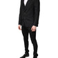Black Single Breasted Formal Blazer with Vest