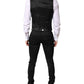 Black Single Breasted Formal Blazer with Vest