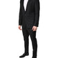 Black Wool Single Breasted 2 Piece Suit