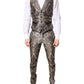 Multicolor Jacquard Single Breasted 3 Piece Suit