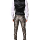 Multicolor Jacquard Single Breasted 3 Piece Suit