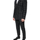 Black TAORMINA Double Breasted 2 Piece Suit