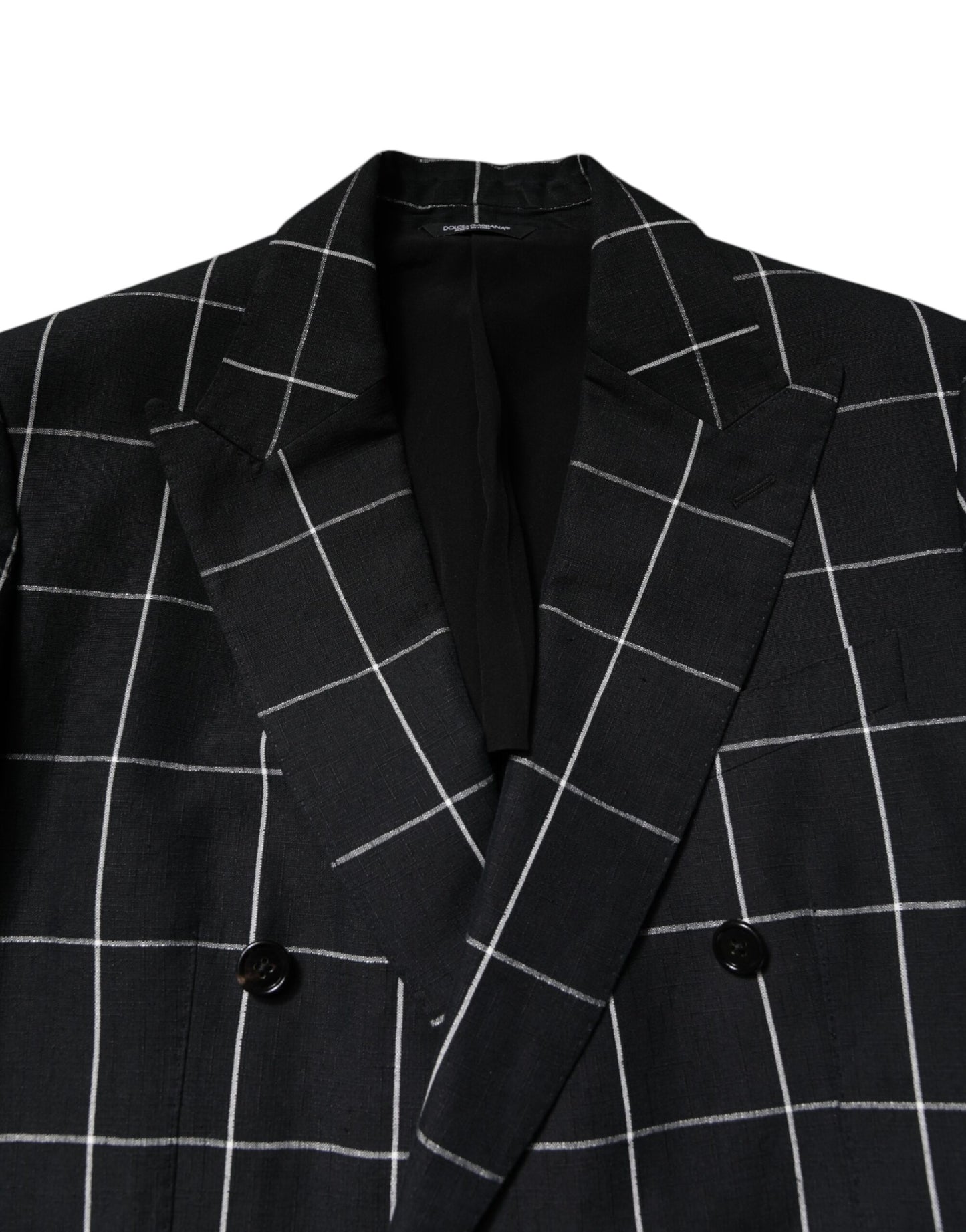 Black TAORMINA Double Breasted 2 Piece Suit