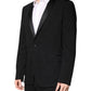 Black Wool Single Breasted 2 Piece Suit