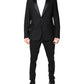 Black Wool Single Breasted Blazer Jacket