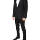 Black Wool Single Breasted 2 Piece Suit