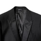 Black Wool Single Breasted 2 Piece Suit
