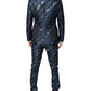 Multicolor Polyester Jacquard 2 Piece Suit