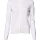 White Cashmere Crew Neck Top Cardigan Sweater