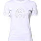 White Cotton Floral Logo Crew Neck T-shirt