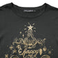 Black Cotton Round Neck Short Sleeve T-shirt