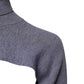 Gray Wool Knit Turtleneck Cropped Top Sweater