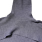 Gray Wool Knit Turtleneck Cropped Top Sweater
