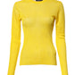 Yellow Polyester Women Pullover Top Sweater