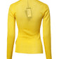 Yellow Polyester Women Pullover Top Sweater