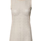 Ivory Nylon Logo See Through Sleeveless Tank Top