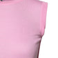 Pink Cashmere Round Neck Sleeveless Tank Top