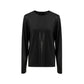 Black Viscose Long Sleeve T-Shirt