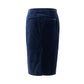 Blue Cotton Midi Skirt